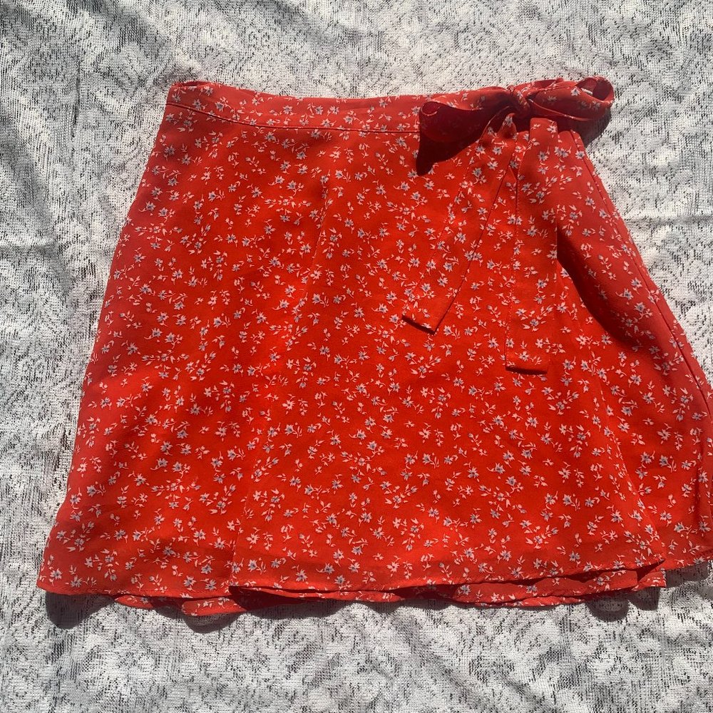 Small Floral Wrap Skirt